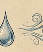 Ilustración ornamental de agua