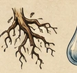 Ilustración ornamental de raíces
